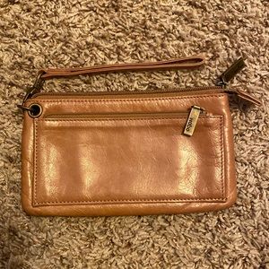 HOBO International camel colored wallet/clutch